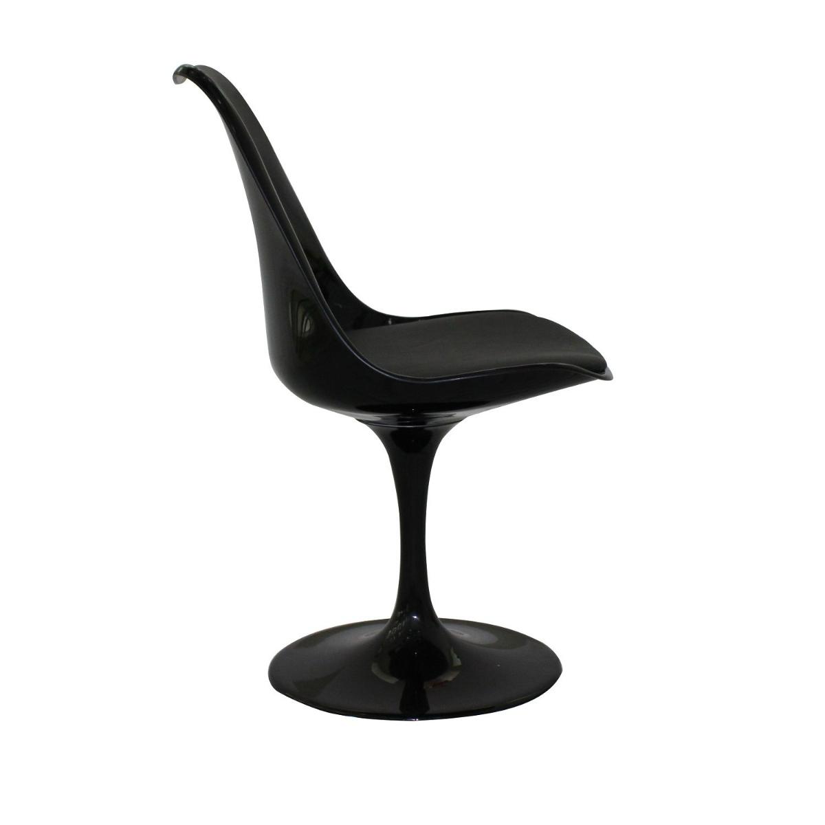Cadeira Design Saarinen Pelegrin PEL-1855H Giratória Preta em ABS