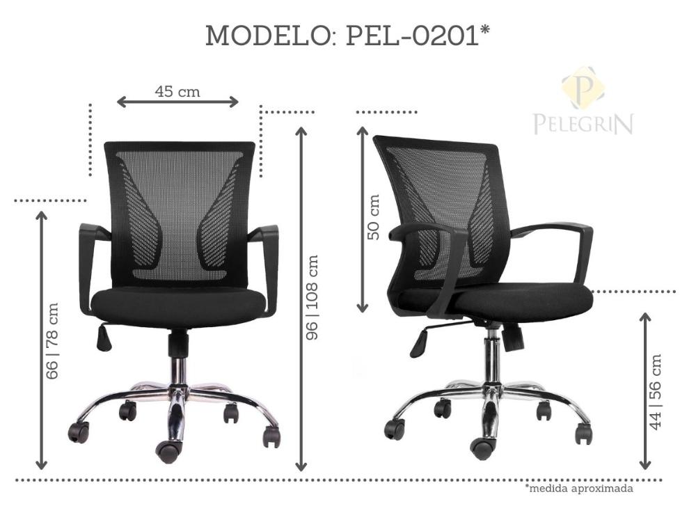 Cadeira Diretor Pelegrin PEL-0201 Tela Mesh Preta