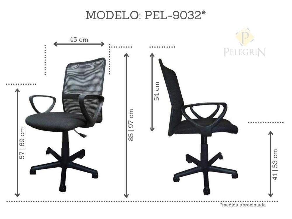 Cadeira Diretor Pelegrin PEL-9032 em Tela Mesh Acompanha Uma Capa Colorida