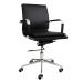Cadeira Diretor Pelegrin em Couro PU PEL-8003L Preta Design Charles Eames