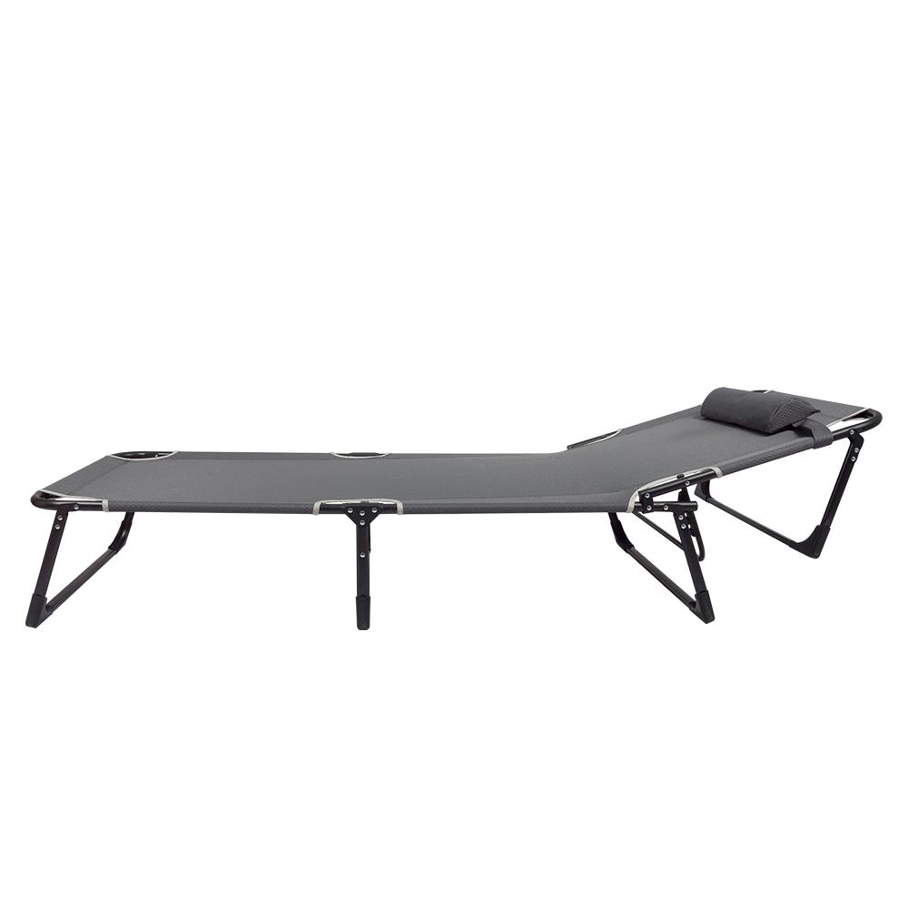 Cadeira Espreguiçadeira Lounge Dobrável Pelegrin PEL-3510 Cinza