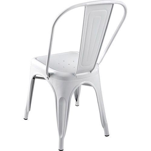 Cadeira Fixa Design Tolix Metal Pelegrin PEL-1518 Branca