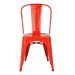 Cadeira Fixa Design Tolix Metal Pelegrin PEL-1518 Vermelha
