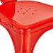Cadeira Fixa Design Tolix Metal Pelegrin PEL-1518 Vermelha