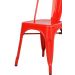 Cadeira Fixa Design Tolix Metal Pelegrin PEL-1518 Vermelha
