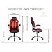 Cadeira Gamer Pelegrin PEL-3009 Couro PU Preta e Vermelha