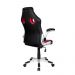 Cadeira Gamer Pelegrin PEL-3009 Couro PU Vermelha, Preta e Cinza