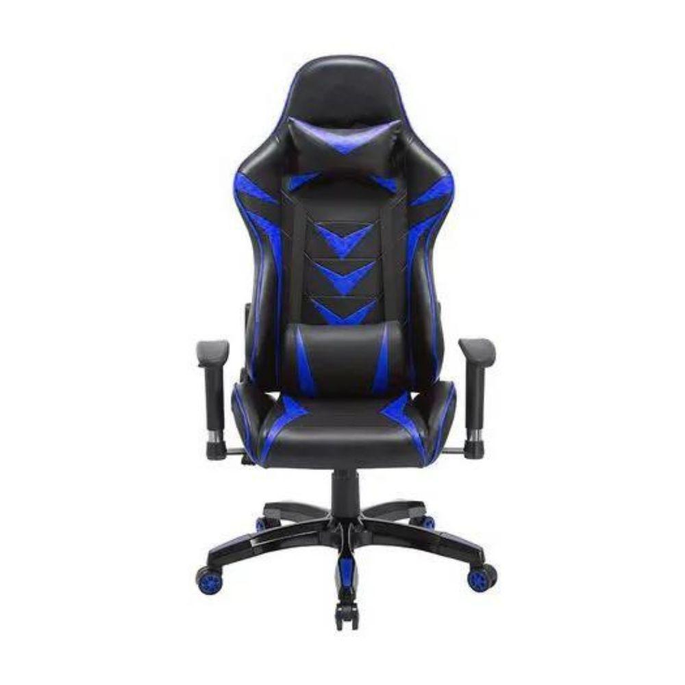 Cadeira Gamer Pelegrin Reclinável PEL-3003 Preta e Azul