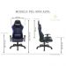 Cadeira Gamer Pelegrin Reclinável PEL-3003 Preta e Azul