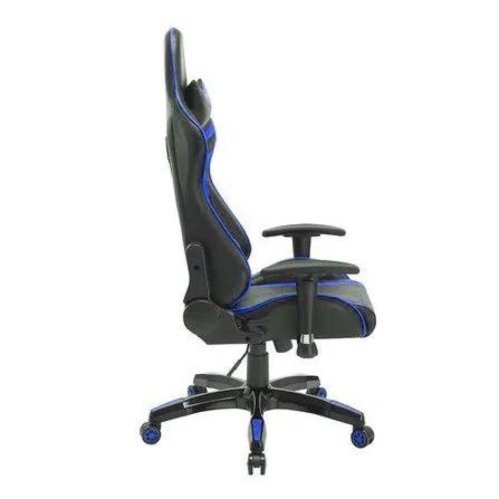 Cadeira Gamer Pelegrin Reclinável PEL-3003 Preta e Azul