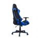 Cadeira Gamer Pelegrin em Couro PU Reclinável PEL-3012 Preta e Azul