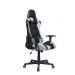 Cadeira Gamer Pelegrin em Couro PU Reclinável PEL-3012 Preta e Cinza