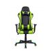 Cadeira Gamer Pelegrin em Couro PU Reclinável PEL-3012 Preta e Verde