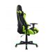 Cadeira Gamer Pelegrin em Couro PU Reclinável PEL-3012 Preta e Verde