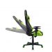 Cadeira Gamer Pelegrin em Couro PU Reclinável PEL-3012 Preta e Verde