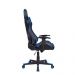 Cadeira Gamer Pelegrin em Couro PU Reclinável PEL-3013 Preta e Azul