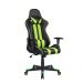 Cadeira Gamer Pelegrin em Couro PU Reclinável PEL-3013 Preta e Verde