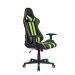 Cadeira Gamer Pelegrin em Couro PU Reclinável PEL-3013 Preta e Verde