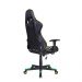 Cadeira Gamer Pelegrin em Couro PU Reclinável PEL-3013 Preta e Verde