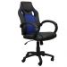 Cadeira Presidente Gamer em Couro PU Preta com Azul Pelegrin PEL – 3002