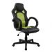 Cadeira Presidente Gamer em Couro PU Preta com Verde Pelegrin PEL – 3002