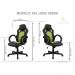 Cadeira Presidente Gamer em Couro PU Preta com Verde Pelegrin PEL – 3002