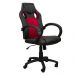 Cadeira Presidente Gamer em Couro PU Preta com Vermelho Pelegrin PEL – 3002