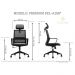 Cadeira Presidente Pelegrin Premium PEL-A106 Tela Mesh Preta