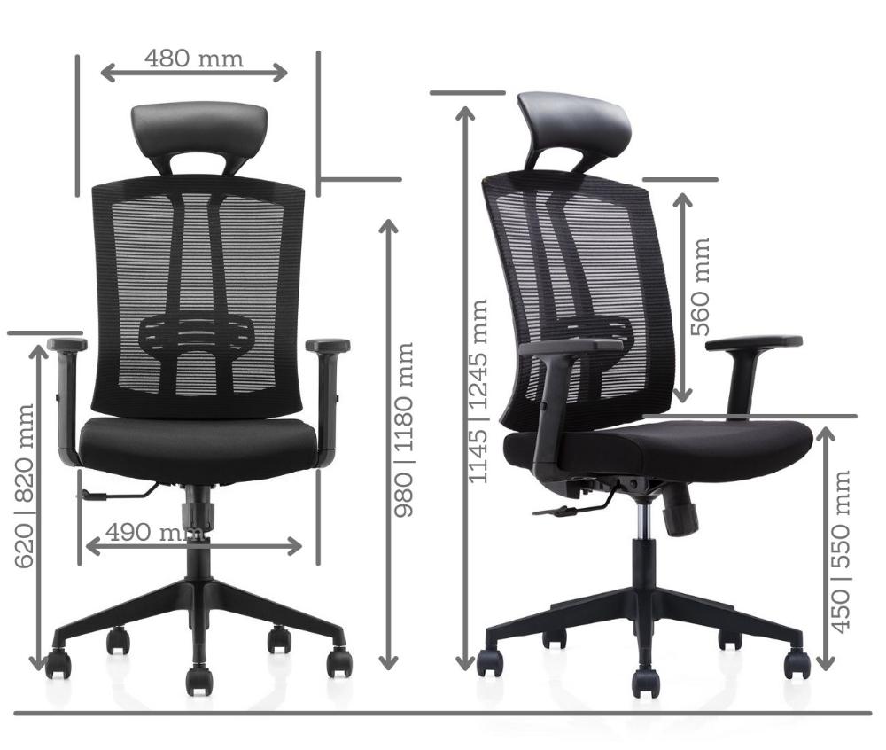 Cadeira Presidente Pelegrin Premium PEL-A109 Tela Mesh Preta