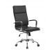 Cadeira Presidente Pelegrin em Couro PU PEL-8003H Preta Design Charles Eames