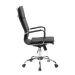 Cadeira Presidente Pelegrin em Couro PU PEL-8003H Preta Design Charles Eames