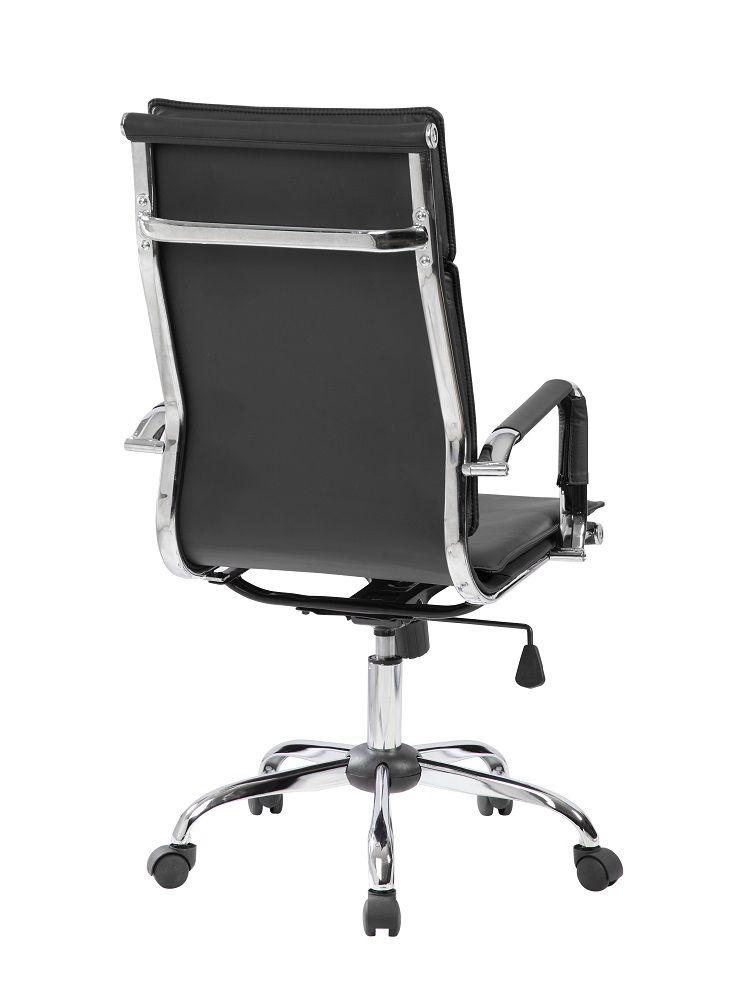 Cadeira Presidente Pelegrin em Couro PU PEL-8003H Preta Design Charles Eames