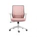 Cadeira de Escritório Diretor Pelegrin PEL-0238 Branco e Rosa