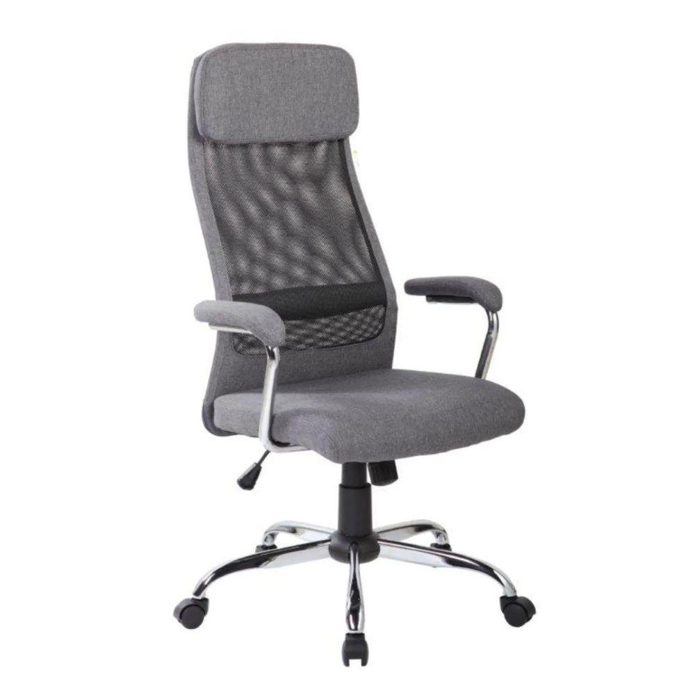 Cadeira de Escritório Presidente Pelegrin Pel-9025 Cinza