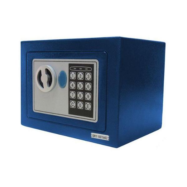 Cofre Eletrônico Digital Pequeno (17x23x17cm) Pelegrin CH-17EF Em Aço Azul
