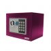 Cofre Eletrônico Digital Pequeno (17x23x17cm) Pelegrin CH-17EF Em Aço Rosa