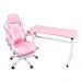 Conjunto Mesa Gamer Pelegrin PEL-008P Rosa e Cadeira Gamer Pelegrin PEL-3020 Rosa