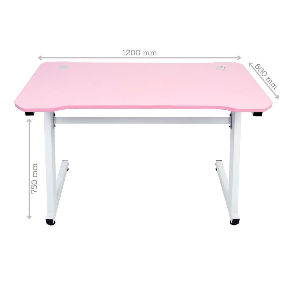 Conjunto Mesa Gamer Pelegrin PEL-008P Rosa e Cadeira Gamer Pelegrin PEL-3020 Rosa