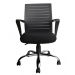 Conjunto com 1 Cadeira Diretor e 2 Cadeiras Interlocutor Pelegrin PEL-8501 Tela Mesh Preta