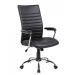 Conjunto com 1 Cadeira Presidente e 2 Cadeiras Interlocutores em Couro PU PEL-9023H/V Pretas