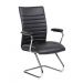 Conjunto com 1 Cadeira Presidente e 2 Cadeiras Interlocutores em Couro PU PEL-9023H/V Pretas