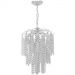 Lustre Brilliant Com Base Pendente E Adornos Em Acrílico De Alto Brilho - Cor Cristal