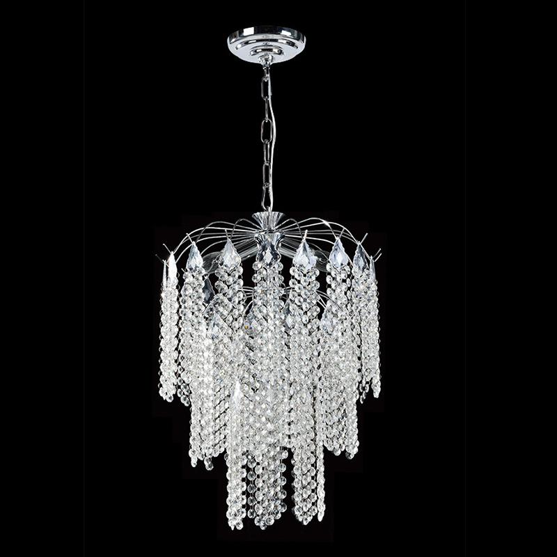 Lustre Brilliant Com Base Pendente E Adornos Em Acrílico De Alto Brilho - Cor Cristal