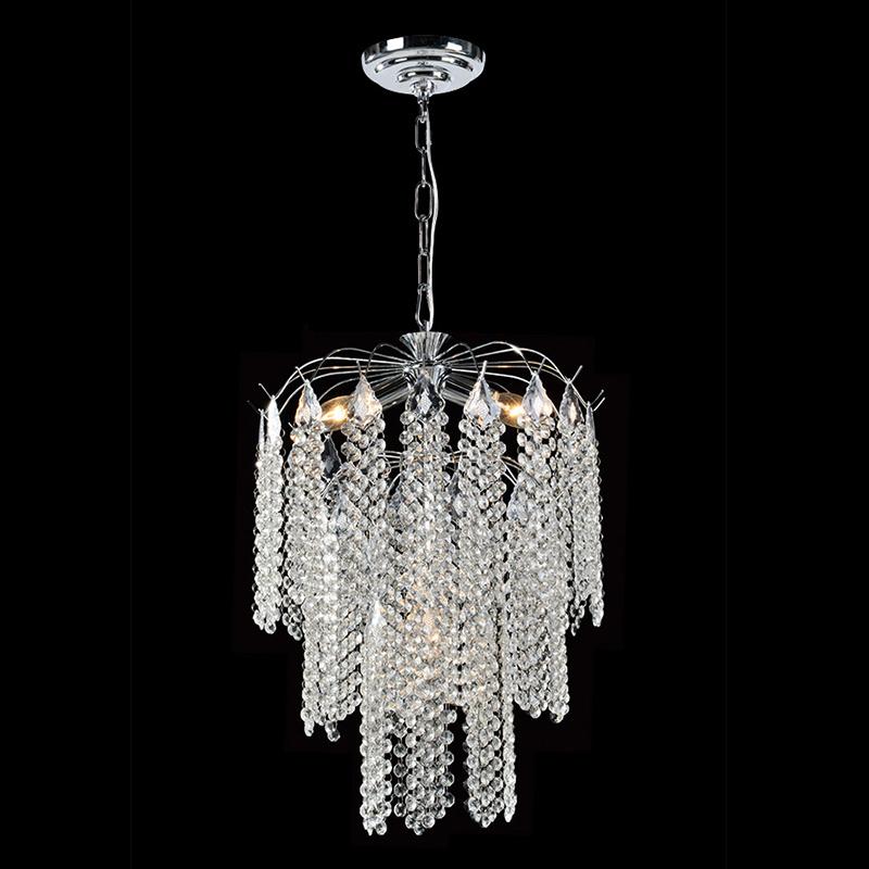 Lustre Brilliant Com Base Pendente E Adornos Em Acrílico De Alto Brilho - Cor Cristal