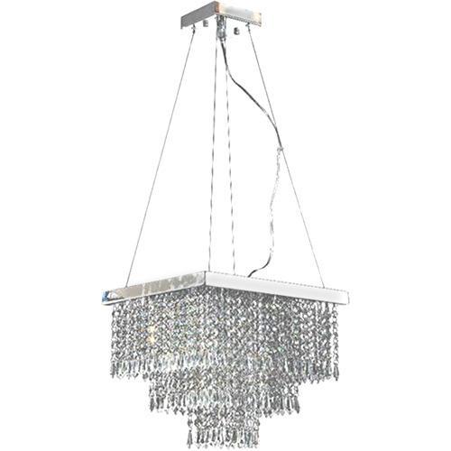 Lustre Cairo Com Base Pendente E Adornos Em Acrílico De Alto Brilho - Cor Cristal