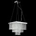 Lustre Cairo Com Base Pendente E Adornos Em Acrílico De Alto Brilho - Cor Cristal
