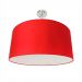 Lustre Dome Pelegrin PEL-021 Metal Tecido Vermelho