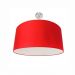 Lustre Dome Pelegrin PEL-021 Metal Tecido Vermelho