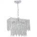 Lustre Finesse Com Base Pendente E Adornos Em Acrílico De Alto Brilho - Cor Cristal