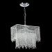 Lustre Finesse Com Base Pendente E Adornos Em Acrílico De Alto Brilho - Cor Cristal